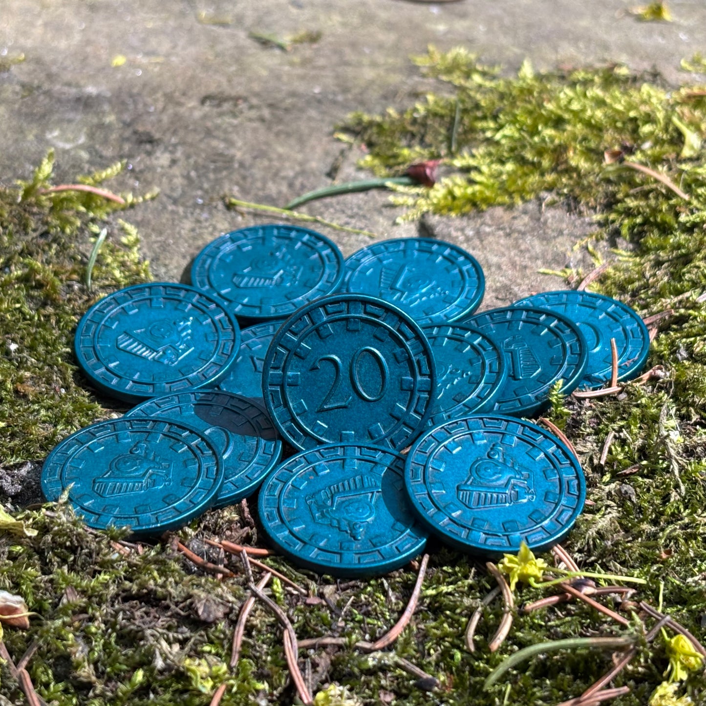 Clans of Caledonia Train-themed Metal Coins